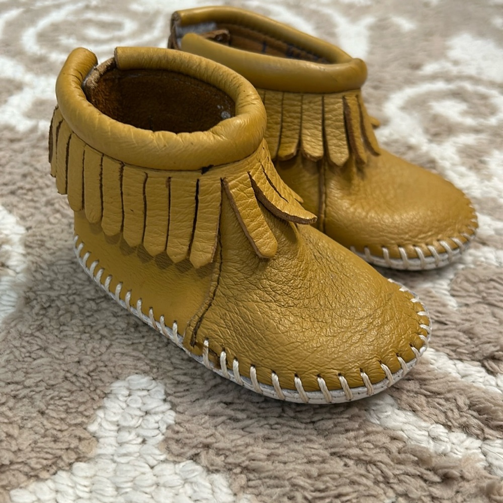 Minnetonka leather booties